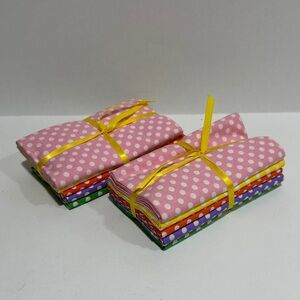 Set of 2 Joann Fabrics Polka Dot Fabric Bundles
